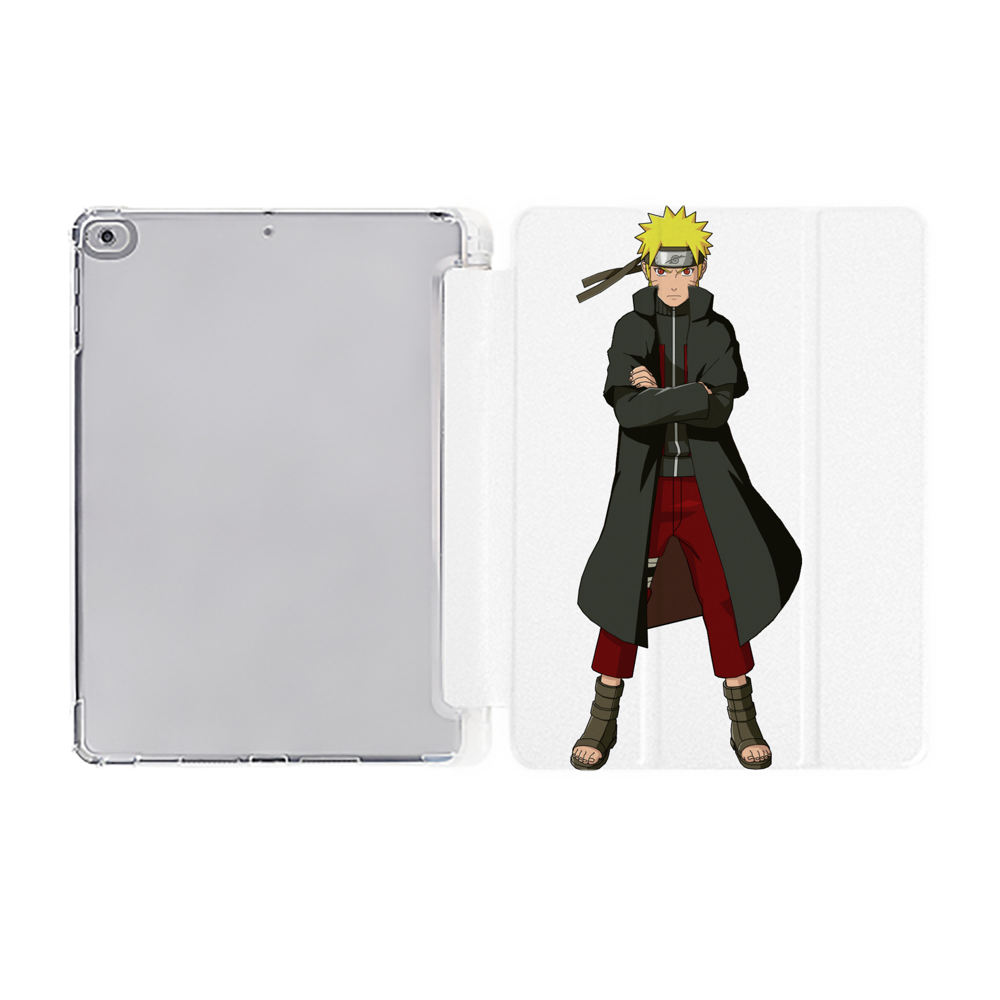 （画像用） NARUTO -ナルト- うずまき ナルト Uzumaki Naruto IPad ケース ペン収納付き 三つ折りスタンド PUレザー×シリコン 対応機種9.5/10.5/10.9インチ